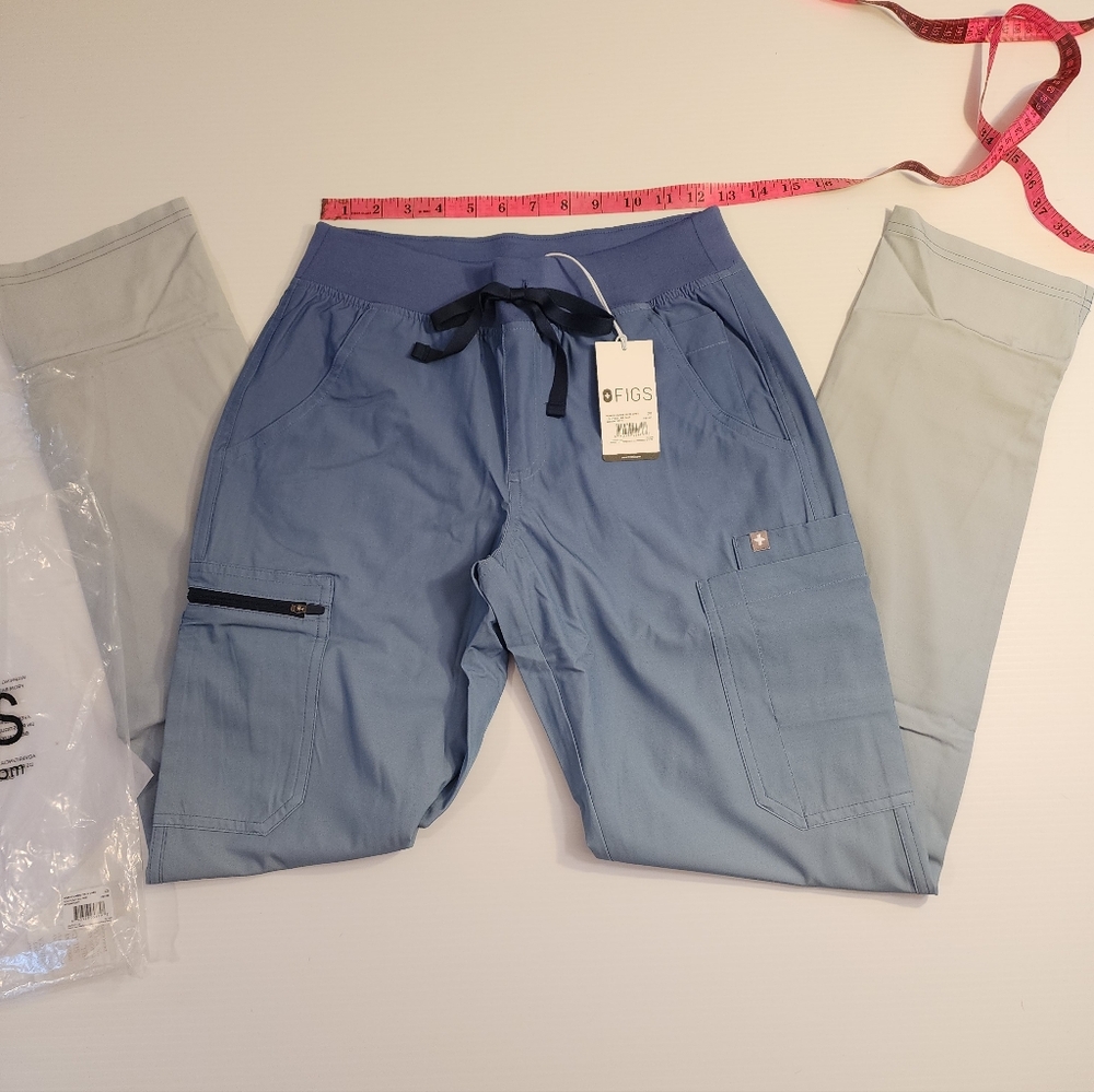 Figs FreeX Women's XST Ombre Ocean Mist Lined Scrub Pants BNWT